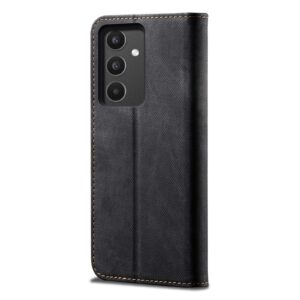 Samsung Galaxy A34 5G Θήκη Βιβλίο Μαύρο Denim Texture Casual Style Horizontal Flip Case with Holder Black