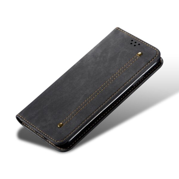Samsung Galaxy A34 5G Θήκη Βιβλίο Μαύρο Denim Texture Casual Style Horizontal Flip Case with Holder Black