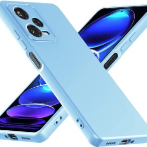 Xiaomi Redmi Note 12 Pro 5G Θήκη Σιλικόνης Απαλό Μπλε Soft Touch Silicone Rubber Soft Case Light Blue