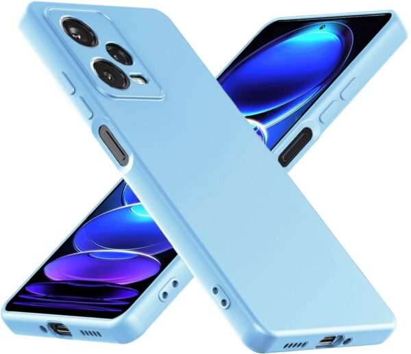 Xiaomi Redmi Note 12 Pro 5G Θήκη Σιλικόνης Απαλό Μπλε Soft Touch Silicone Rubber Soft Case Light Blue