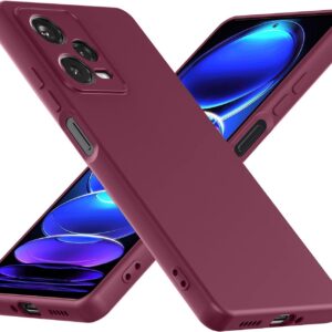 Xiaomi Redmi Note 12 Pro 5G Θήκη Σιλικόνης Μπορντό Soft Touch Silicone Rubber Soft Case Bordeaux