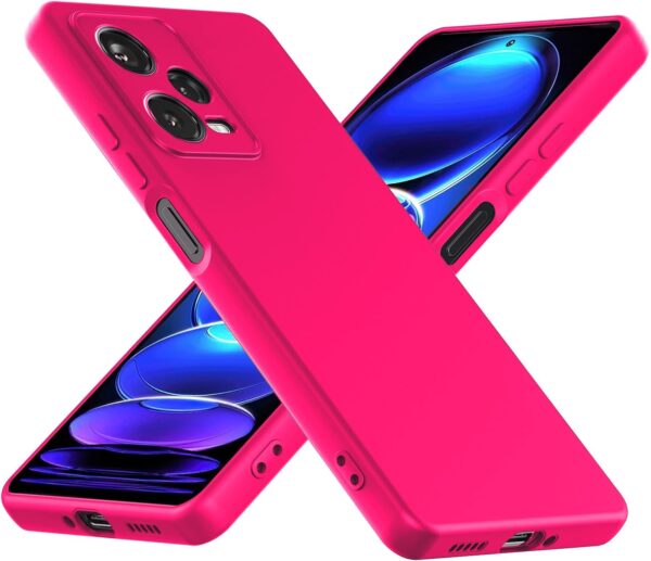 Xiaomi Redmi Note 12 Pro 5G Θήκη Σιλικόνης Φούξια Soft Touch Silicone Rubber Soft Case Fuchsia