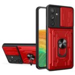 Forcell Samsung Galaxy A34 5G Sliding Camshield Θήκη Σκληρή - Red