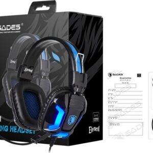Sades Element Over Ear Gaming Headset με σύνδεση USB / 2x3.5mm Μπλε