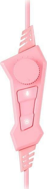 Sades A6 Over Ear Gaming Headset Ροζ με σύνδεση USB Pink