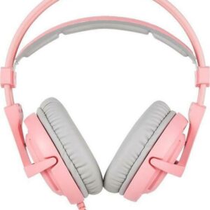 Sades A6 Over Ear Gaming Headset Ροζ με σύνδεση USB Pink