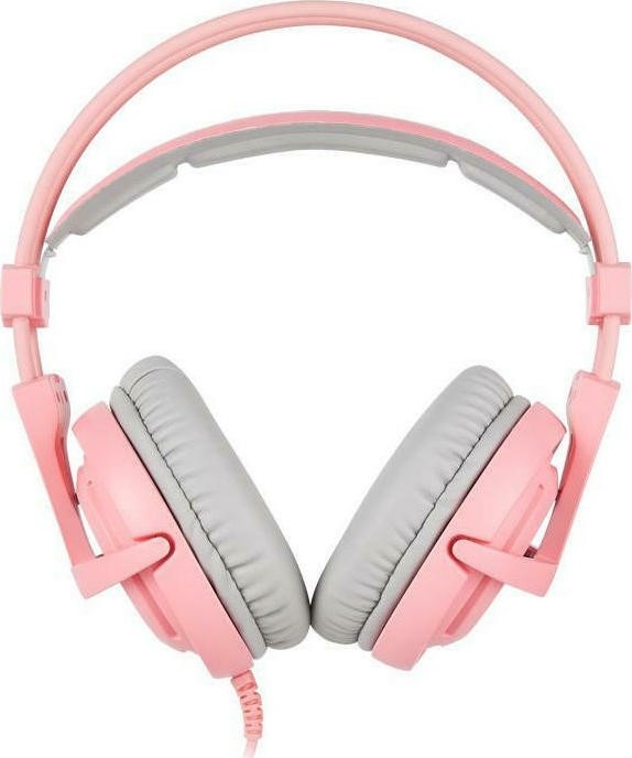 Sades A6 Over Ear Gaming Headset Ροζ με σύνδεση USB Pink