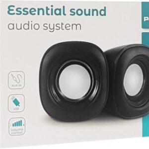 POWERTECH Multimedia Ηχεία PT-421, 2.0 channel, 3W x2, USB, Aux in, Black - Red (5202903201712)