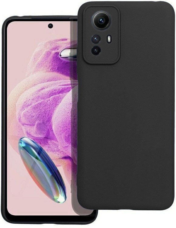 Xiaomi Redmi Note 12s Θήκη Σιλικόνης Μαύρη Soft Touch Silicone Rubber Soft Case Black