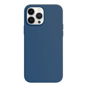 iPhone 15 Pro Max Θήκη Σιλικόνης Μπλε Soft Touch Silicone Rubber Soft Blue