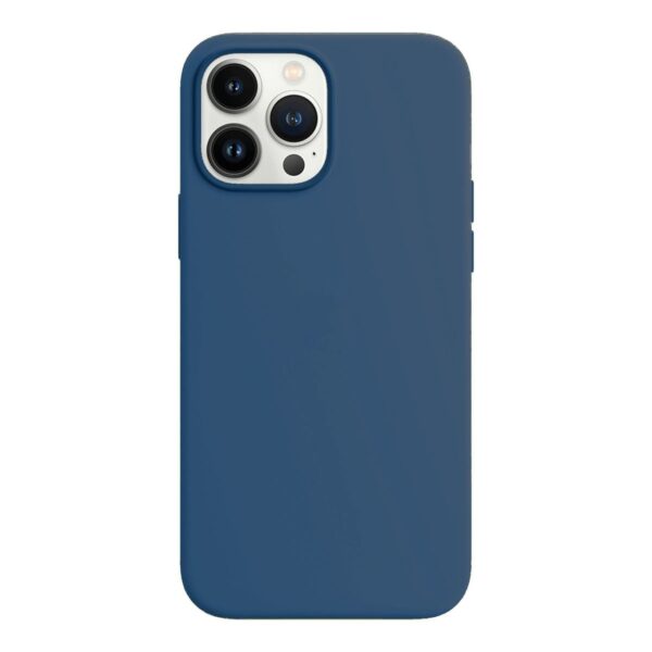 iPhone 15 Pro Max Θήκη Σιλικόνης Μπλε Soft Touch Silicone Rubber Soft Blue
