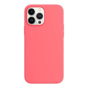 iPhone 15 Pro Max Θήκη Σιλικόνης Φούξια Soft Touch Silicone Rubber Soft Fucshia