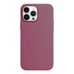 iPhone 15 Pro Max Θήκη Σιλικόνης Μπορντό Soft Touch Silicone Rubber Soft Bordeaux