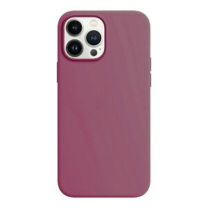 iPhone 15 Pro Max Θήκη Σιλικόνης Μπορντό Soft Touch Silicone Rubber Soft Bordeaux