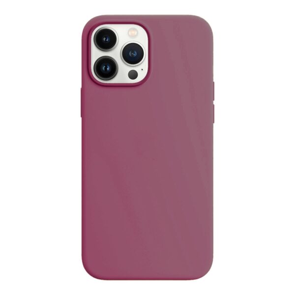iPhone 15 Pro Max Θήκη Σιλικόνης Μπορντό Soft Touch Silicone Rubber Soft Bordeaux