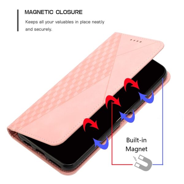 Xiaomi Redmi Note 12 5G / Poco X5 5G Θήκη Βιβλίο Ροζ Χρυσό Diamond Splicing Skin Feel Magnetic Phone Case Rose Gold