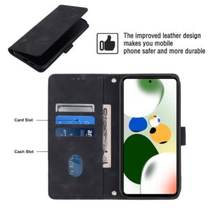 Xiaomi Poco X5 Pro 5G / Redmi Note 12 Pro 5G Θήκη Βιβλίο Μαύρο Skin-feel Embossed Phone Case Black