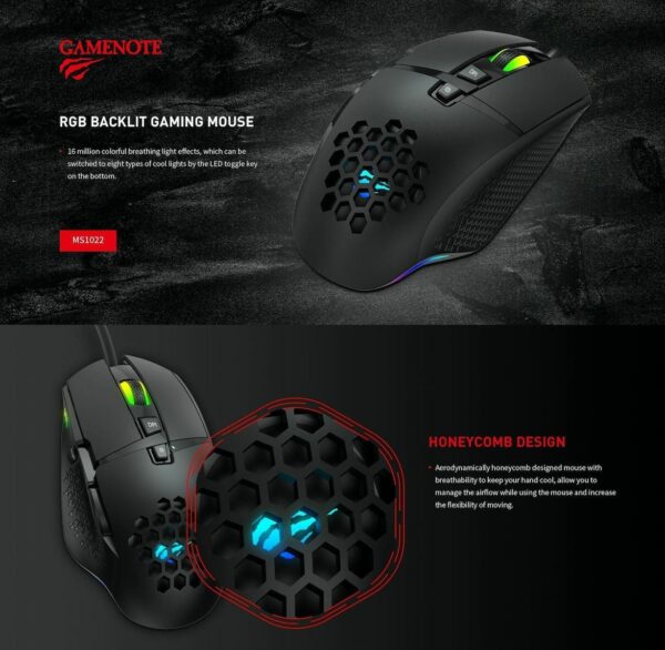 Havit MS1022 RGB Gaming Ποντίκι