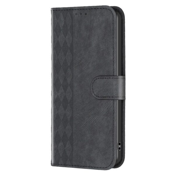 Xiaomi Redmi Note 12s Θήκη Βιβλίο Μαύρο Plaid Embossed Phone Case Black