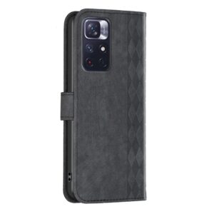 Xiaomi Redmi Note 12s Θήκη Βιβλίο Μαύρο Plaid Embossed Phone Case Black
