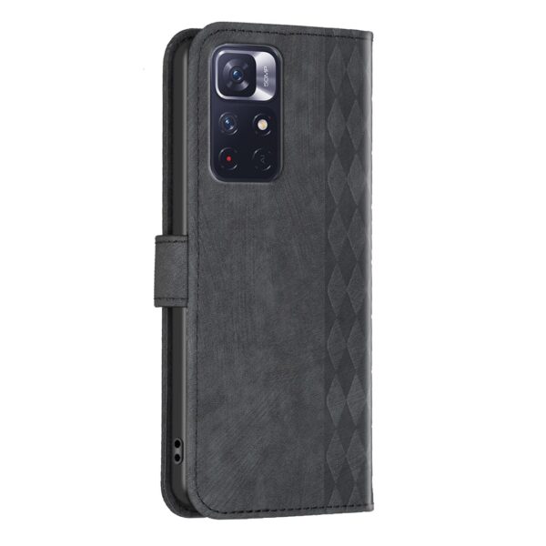 Xiaomi Redmi Note 12s Θήκη Βιβλίο Μαύρο Plaid Embossed Phone Case Black