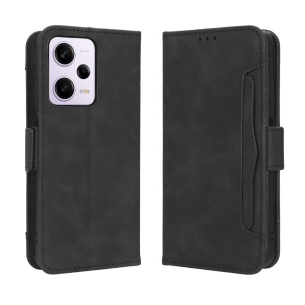 Xiaomi Redmi Note 12 Pro Plus 5G Θήκη Βιβλίο Μαύρο Skin Feel Calf Texture Card Slots Phone Case Black