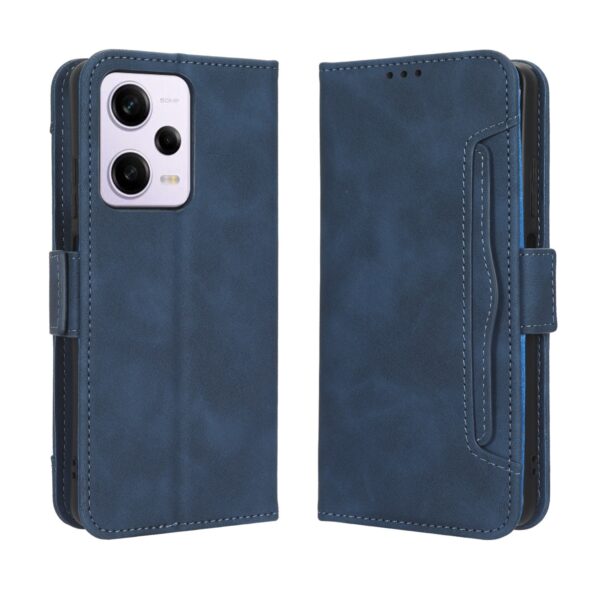 Xiaomi Redmi Note 12 Pro Plus 5G Θήκη Βιβλίο Μπλε Skin Feel Calf Texture Card Slots Phone Case Blue