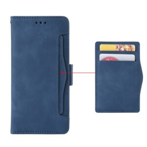 Xiaomi Redmi Note 12 Pro Plus 5G Θήκη Βιβλίο Μπλε Skin Feel Calf Texture Card Slots Phone Case Blue