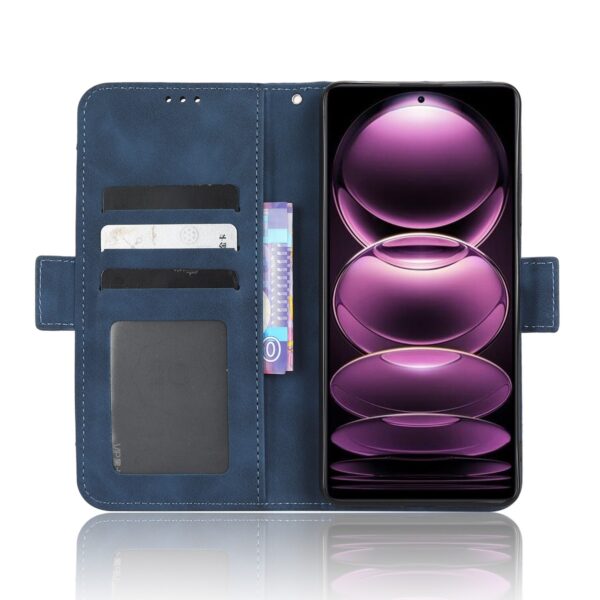 Xiaomi Redmi Note 12 Pro Plus 5G Θήκη Βιβλίο Μπλε Skin Feel Calf Texture Card Slots Phone Case Blue
