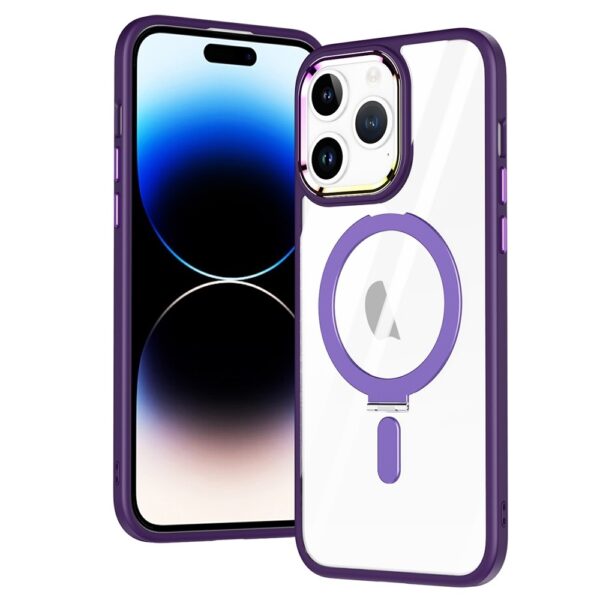 iPhone 15 Pro Max Θήκη Σιλικόνης Σκούρο Μωβ MagSafe Magnetic Invisible Holder Phone Case Dark Purple iPhone 15 Pro Max Θήκη Σιλικόνης Σκούρο Μωβ MagSafe Magnetic Invisible Holder Phone Case Dark Purple