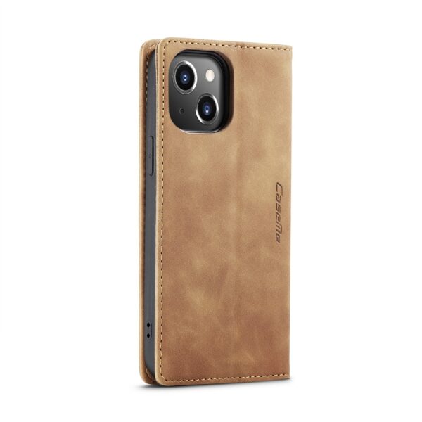 iPhone 15 Plus Θήκη Βιβλίο Καφέ CaseMe 013 Multifunctional Horizontal Flip Phone Case Brown