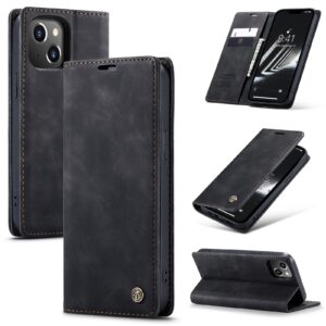 iPhone 15 Plus Θήκη Βιβλίο Μαύρο CaseMe 013 Multifunctional Horizontal Flip Phone Case Black