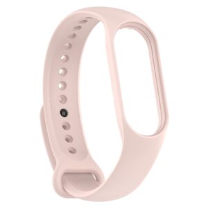 Λουράκι Xiaomi Mi Band 5 / 6 / 7 Απαλό Ροζ Solid Color Silicone Replacement Strap Watchband Official Pink