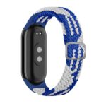 Λουράκι Xiaomi Mi Band 8 Λευκό - Μπλε Adjustable Nylon Braided Elasticity Watch Band White Blue