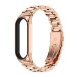 Λουράκι Xiaomi Mi Band 3/4/5/6 Ροζ - Χρυσό Mijobs CS Metal Three Bead Stainless Steel Watch Band Rose - Gold