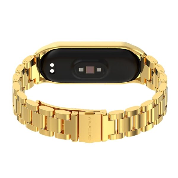 Λουράκι Xiaomi Mi Band 3/4/5/6 Χρυσό Mijobs CS Metal Three Bead Stainless Steel Watch Band Gold