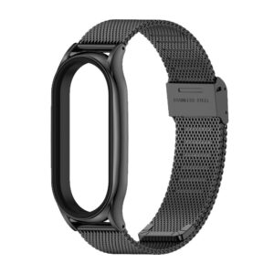 Λουράκι Xiaomi Mi Band 3/4/5/6 Μαύρο Mijobs Plus Case Milan Buckle Metal Watch Band Black