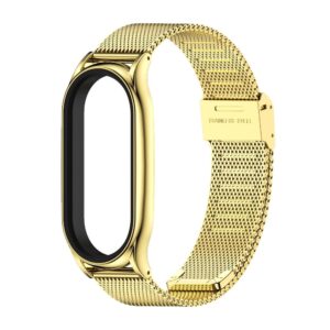 Λουράκι Xiaomi Mi Band 3/4/5/6 Χρυσό Mijobs CS Metal Three Bead Stainless Steel Watch Band Gold