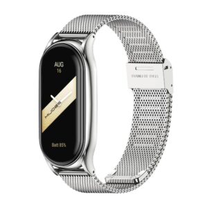 Λουράκι Xiaomi Mi Band 3/4/5/6 Ασημί Mijobs CS Metal Three Bead Stainless Steel Watch Band Silver
