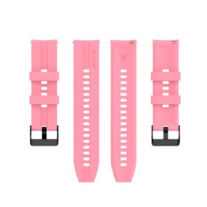 Λουράκι Huawei Watch GT 3 46mm/GT Runner 22mm Ροζ Silicone Replacement Wrist Strap Watchband with Black Buckle Pink