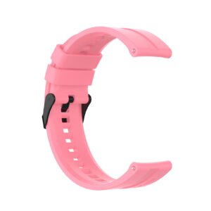 Λουράκι Huawei Watch GT 3 46mm/GT Runner 22mm Ροζ Silicone Replacement Wrist Strap Watchband with Black Buckle Pink