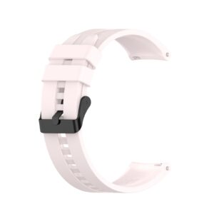 Λουράκι Huawei Watch GT 3 46mm/GT Runner 22mm Ανοιχτό Ροζ Silicone Replacement Watchband with Black Buckle Quicksand Pink
