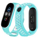 Λουράκι Xiaomi Mi Band 6 Βεραμάν - -Λευκό Two-color Silicone Breathable Replacement Watchbands Mint Green - White