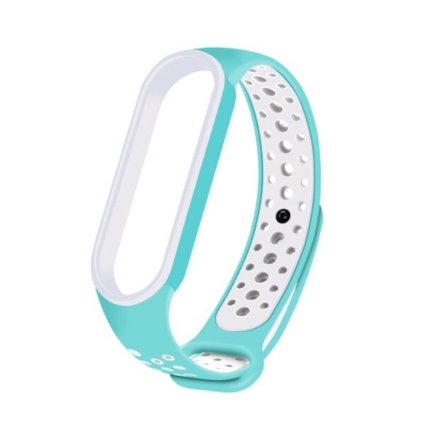 Λουράκι Xiaomi Mi Band 6 Βεραμάν - -Λευκό Two-color Silicone Breathable Replacement Watchbands Mint Green - White