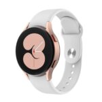 Λουράκι Samsung Galaxy Watch 4 40&44mm / Watch 4 Classic 42&46mm Λευκό Silicone Reverse Buckle Watch Band White