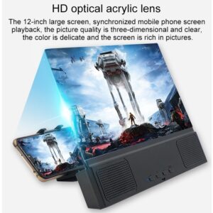L2 12.0 Inch Universal Foldable Mobile Phone Screen Magnifier with Bluetooth Speaker