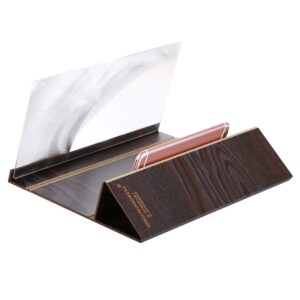 12.0 inch Portable Wood + Organic Glass Eyeshield 3D Mobile Phone Screen Magnifier Bracket Enlarge with Holder