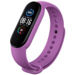 Λουράκι Xiaomi Mi Band 6 Σκούρο Μωβ Solid Color Silicone Watch Band Dark Purple