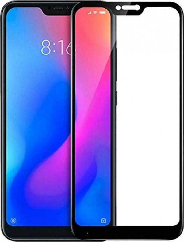 Xiaomi Redmi Note 6 Pro Προστατευτικό Τζαμάκι Μαύρο 9H 9D Large Arc High Alumina Full Screen Tempered Glass Film Black
