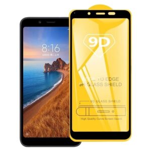 Xiaomi Redmi 7A Προστατευτικό Τζαμάκι Μαύρο 9H 9D Full Screen Tempered Glass Black